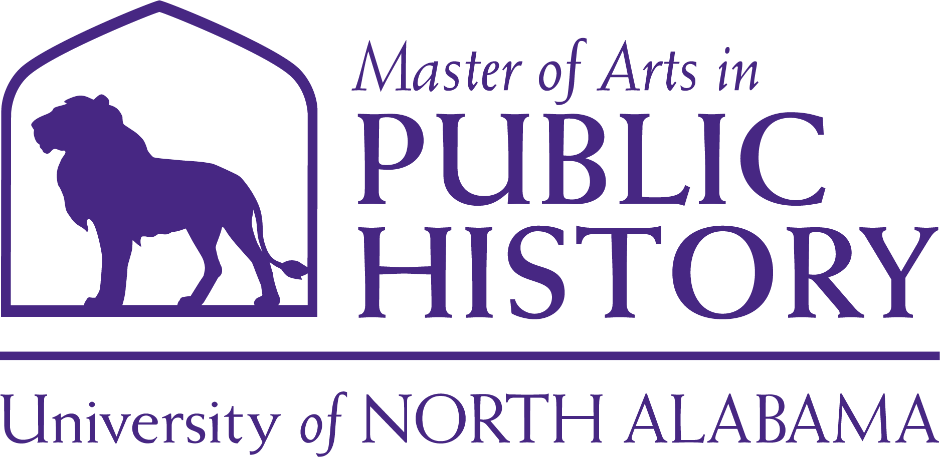 Public History Masters Dept logo in Purple